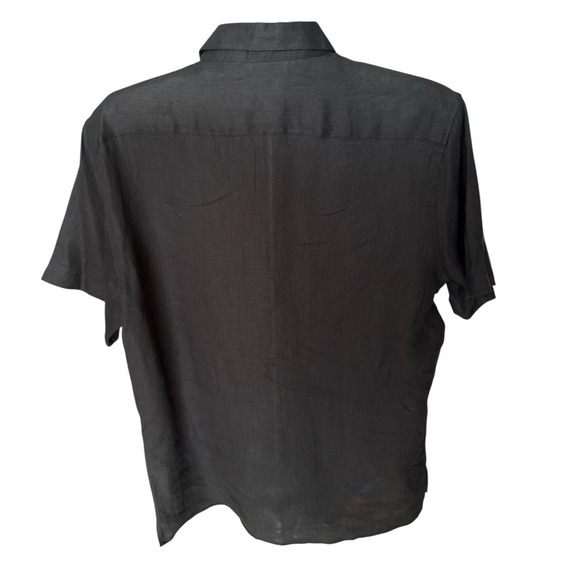 Joseph Abboud 100% Linen Casual Button Up Shirts Bundle Black and White Mens Lg - Picture 5 of 9
